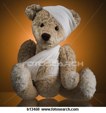 bandaged teddy bear